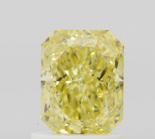 1.24 carat Fancy Intense Yellow-VS1 Natūralus Radiant Deimantas (1)