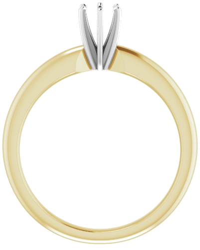 Sužadėtuvių Žiedas „Solitaire“ 14k yellow/white gold Round 4mm x 4.1mm (2)