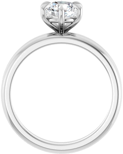 14K White 6.5 mm Round Solitaire Engagement Ring Mounting (7)
