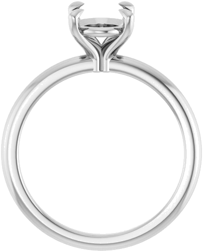Platinum 9x7 mm Oval Solitaire Engagement Ring Mounting (2)