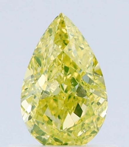 0.65 carat Fancy Intense Yellow-VS1 Natūralus Pear Deimantas (1)