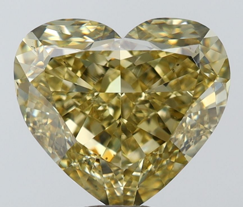 3.52 carat Fancy Yellow-SI1 Natūralus Heart Deimantas (1)