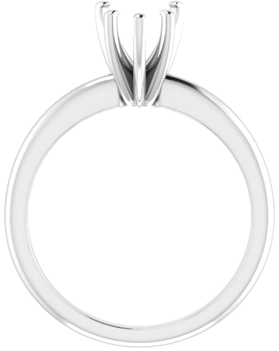 14K White  7x7 mm Heart Solitaire Engagement Ring Mounting (2)