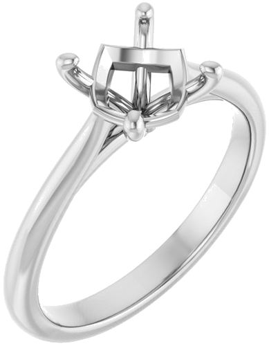 Sužadėtuvių Žiedas „Solitaire“ 950 Platinos Round 7.4mm (1)