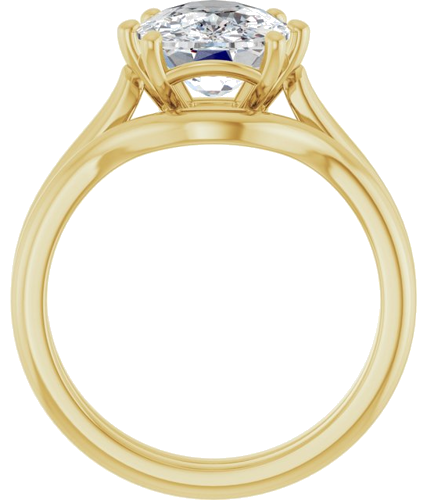 Sužadėtuvių Žiedas 14k yellow gold Elongated Cushion 10mm x 8mm (7)