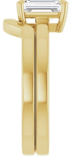 14K Yellow 7x5 mm Emerald Solitaire Engagement Ring Mounting (9)