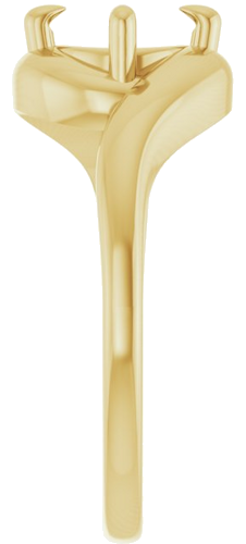 Sužadėtuvių Žiedas „Claw-Prong Solitaire Bypass“ 14k yellow gold Round 6.5mm (4)