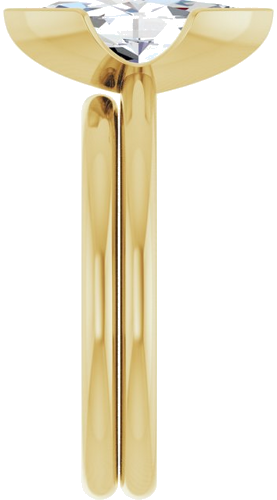Sužadėtuvių Žiedas „Half-Bezel“ 14k yellow gold Marquise 12mm x 6mm (9)