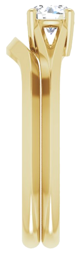 Sužadėtuvių Žiedas „Solitaire Split Shank“ 14k yellow gold Round 4.8mm (9)