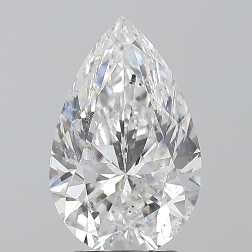 2.5 carat D-SI2 Natūralus Pear Deimantas (1)