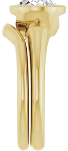 Sužadėtuvių Žiedas „Bezel-Set Solitaire“ 14k yellow gold Oval 10mm x 8mm (9)
