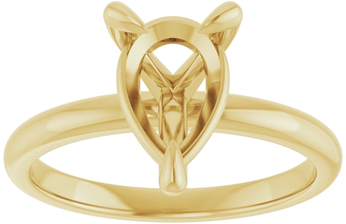 Sužadėtuvių Žiedas „Solitaire“ 585 Geltonojo Aukso Pear Shape 10mm x 7mm (3)