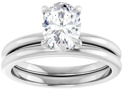 Sužadėtuvių Žiedas „Claw-Prong“ 925 Sidabro Oval 8mm x 6mm (8)
