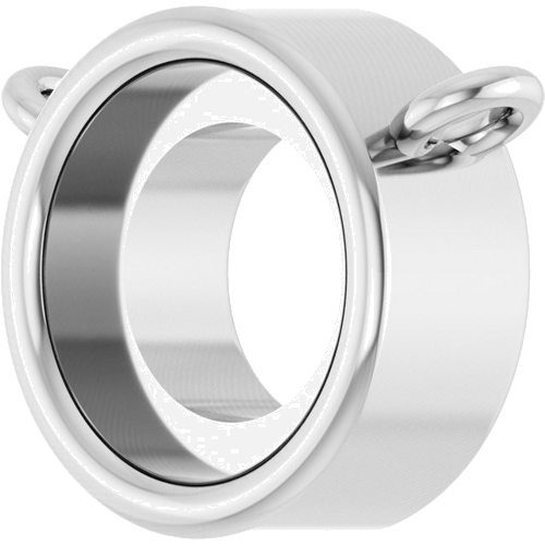 Pakabukas „Rose-Cut Bezel-Set“ 10k white gold Round 5mm (2)