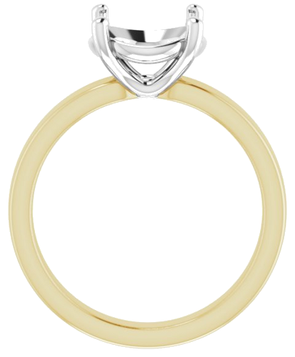 Sužadėtuvių Žiedas „Solitaire“ 14k yellow/white gold Round 9.4mm (2)