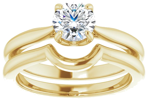 Sužadėtuvių Žiedas „Solitaire“ 14k yellow gold Round 5.8mm (8)