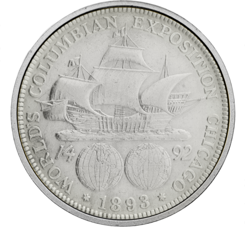1/2 доллара 1892-1893 США Колумб серебряная монета (2)