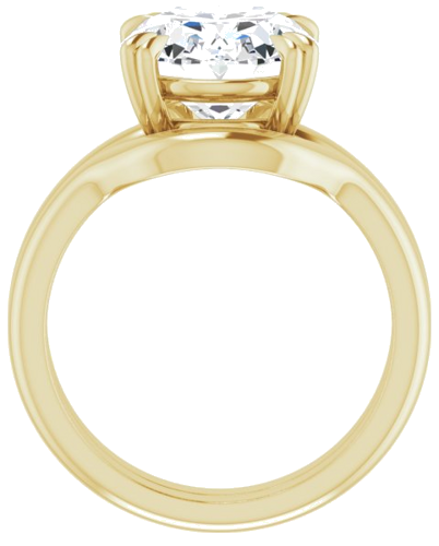Sužadėtuvių Žiedas „Double Claw-Prong Solitaire“ 14k yellow gold Oval 12mm x 10mm (7)