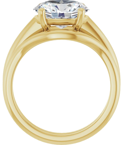 Sužadėtuvių Žiedas „Solitaire“ 14k yellow gold Oval 10mm x 8mm (7)