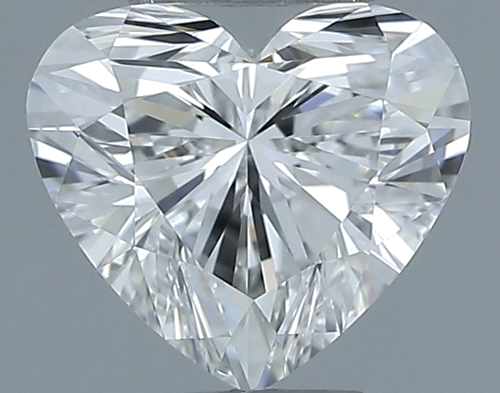 0.6 carat F-VVS2 Natūralus Heart Deimantas (1)