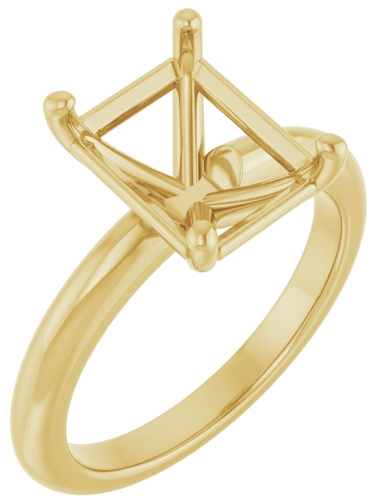 Sužadėtuvių Žiedas 14k yellow gold Emerald 10mm x 8mm (1)