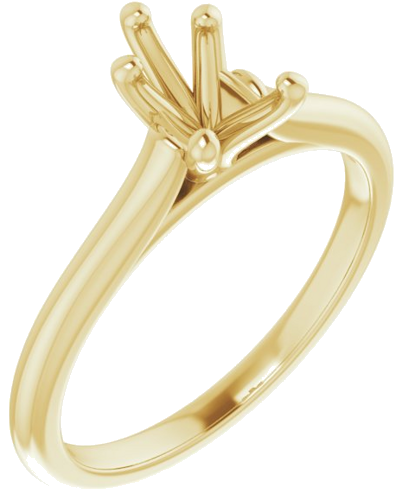 14K Yellow 7x5 mm Pear Solitaire Engagement Ring Mounting (1)