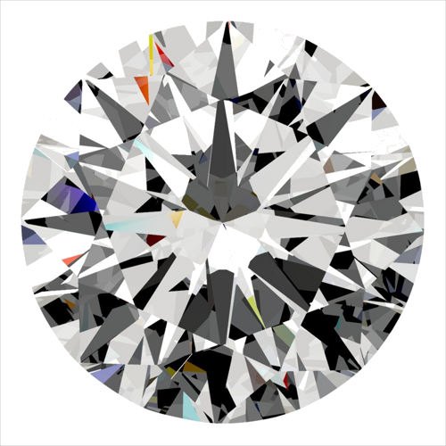 0.4 carat F-SI1 Excellent cut Natūralus Round Deimantas (1)
