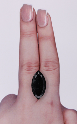 10.74 carat Fancy Black-VVS2 Natūralus Marquise Deimantas (1)