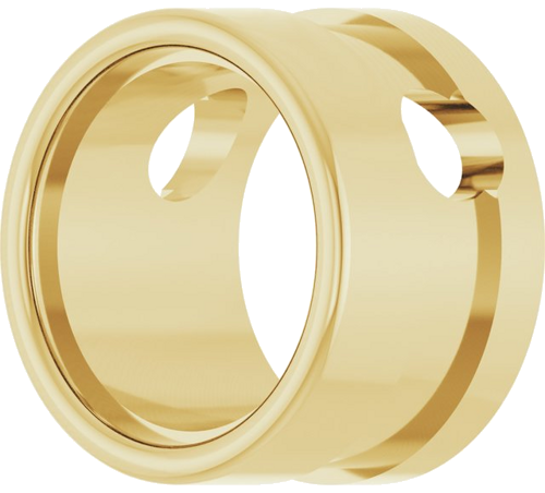 14K Yellow 7.4 mm Round Bezel-Set Slide Pendant Mounting (2)