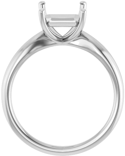 Sužadėtuvių Žiedas 14k white gold Emerald 10mm x 8mm (2)
