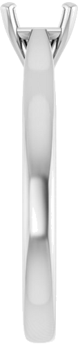 14K White 4.5 mm Square Engagement Ring Mounting (4)