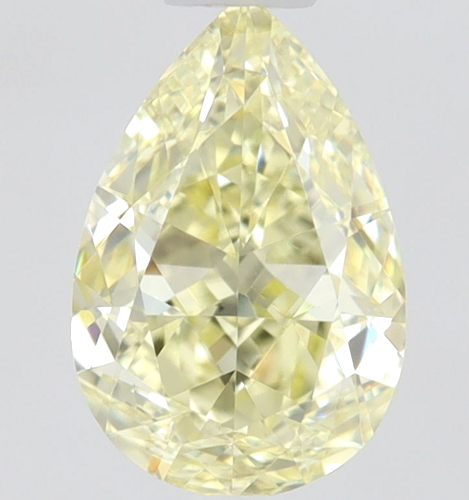 0.5 carat Fancy Yellow-VVS2 Natūralus Pear Deimantas (1)