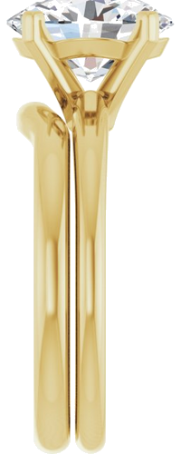 Sužadėtuvių Žiedas 14k yellow gold Oval 10mm x 8mm (9)
