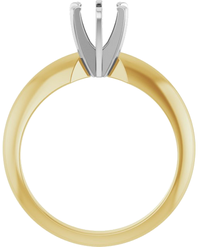 Sužadėtuvių Žiedas „Solitaire“ 14k yellow/white gold Round 5.2mm (2)