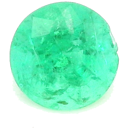0.42 carat GREEN Round Smaragdas (1)