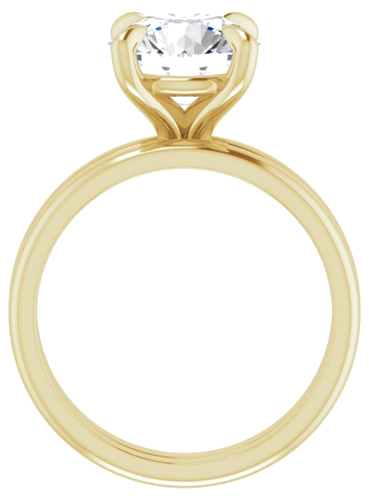 14K Yellow  9 mm Round Solitaire Engagement Ring Mounting (7)