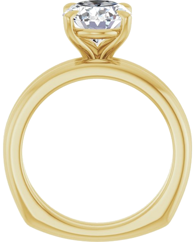 Sužadėtuvių Žiedas „Claw-Prong Euro Shank“ 14k yellow gold Oval 10mm x 8mm (7)