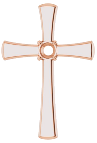 14K Rose  4.1 mm Round Pendant Mounting (1)