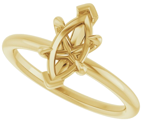 Sužadėtuvių Žiedas „Claw-Prong Solitaire“ 14k yellow gold Marquise 10mm x 5mm (5)