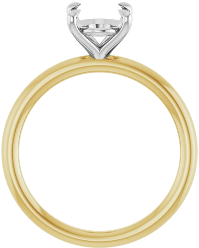 Sužadėtuvių Žiedas „Claw-Prong Solitaire“ 14k yellow/white gold Oval 9mm x 7mm (2)