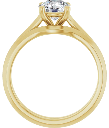 Sužadėtuvių Žiedas „Claw-Prong“ 10k yellow gold Round 6.5mm (7)