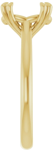 14K Yellow 10x8 mm Oval Solitaire Engagement Ring Mounting (4)