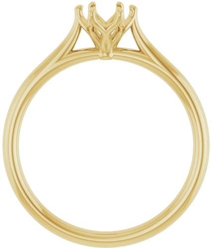 14K Yellow 5.2 mm Round Engagement Ring Mounting (2)