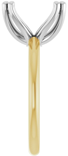 Sužadėtuvių Žiedas „Twin-Prong Octet® Solitaire“ 14k yellow/white gold Elongated Cushion 11mm x 9mm (4)