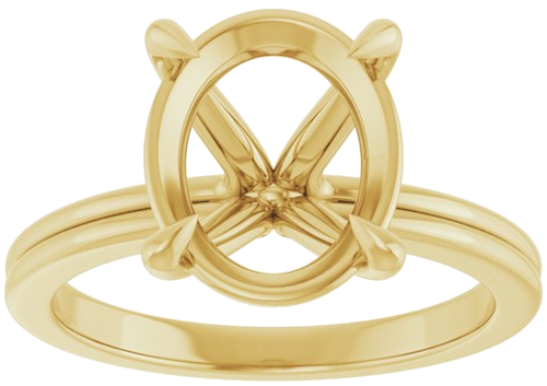 Sužadėtuvių Žiedas „Claw-Prong Solitaire“ 14k yellow gold Oval 11mm x 9mm (3)
