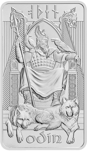1 oz Odin Norse Mythology Gods Silver Bar (1)