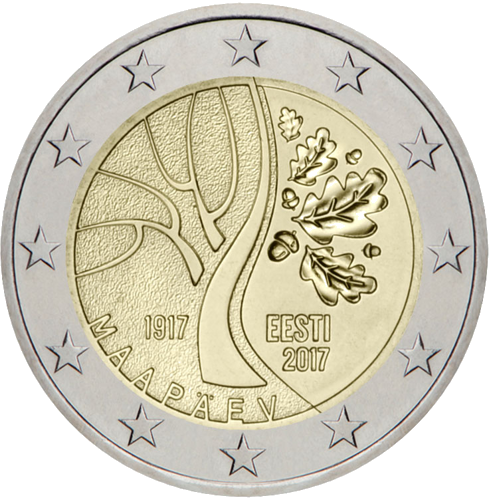 2017 Estija Nepriklausomybė 2 eurų BU moneta kortelėje (2)