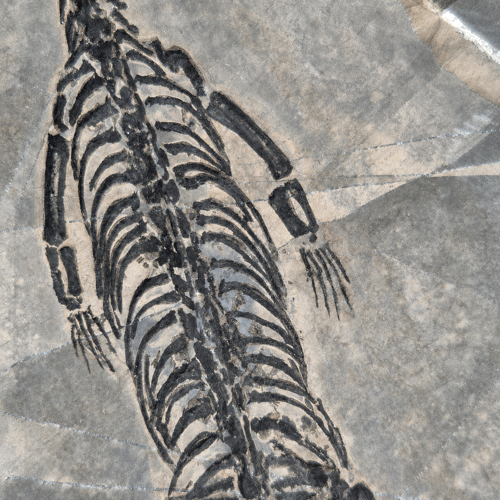 Reptile fossil (Keichousaurus hui), China, ~247.2–237 million years (2)