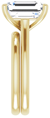 14K Yellow 11x9 mm Emerald Solitaire Engagement Ring Mounting (9)