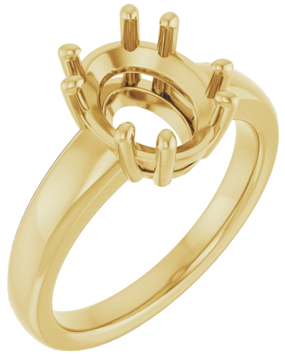 Sužadėtuvių Žiedas „Split-Prong Solitaire“ 18k yellow gold Oval 10mm x 8mm (1)